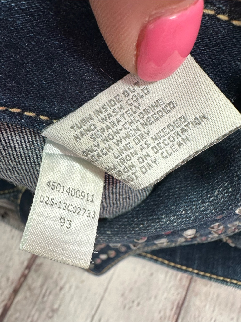 Chico's Dark Blue Denim Jacket with Studded Yoke - Picture 8 of 9